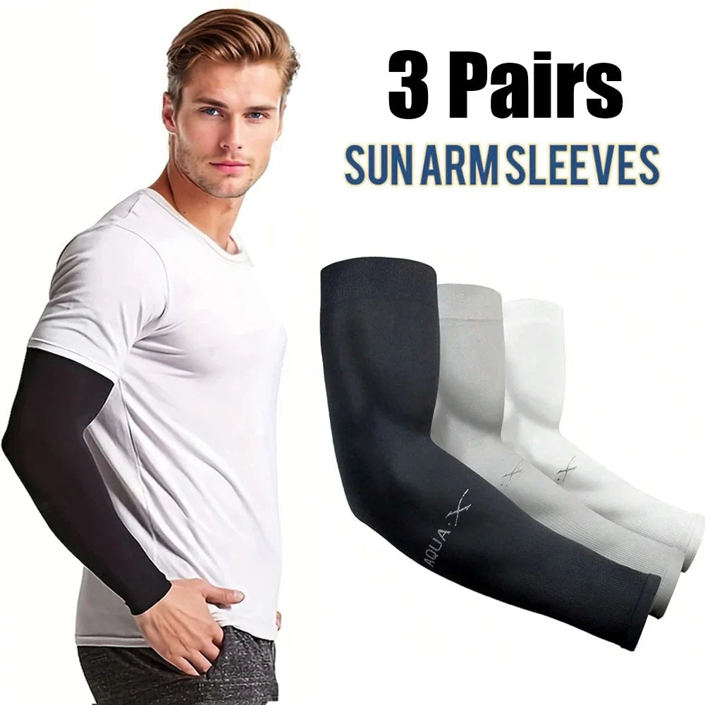 UV Protection Arm Sleeves – Cycling & Driving, 3 Pairs
