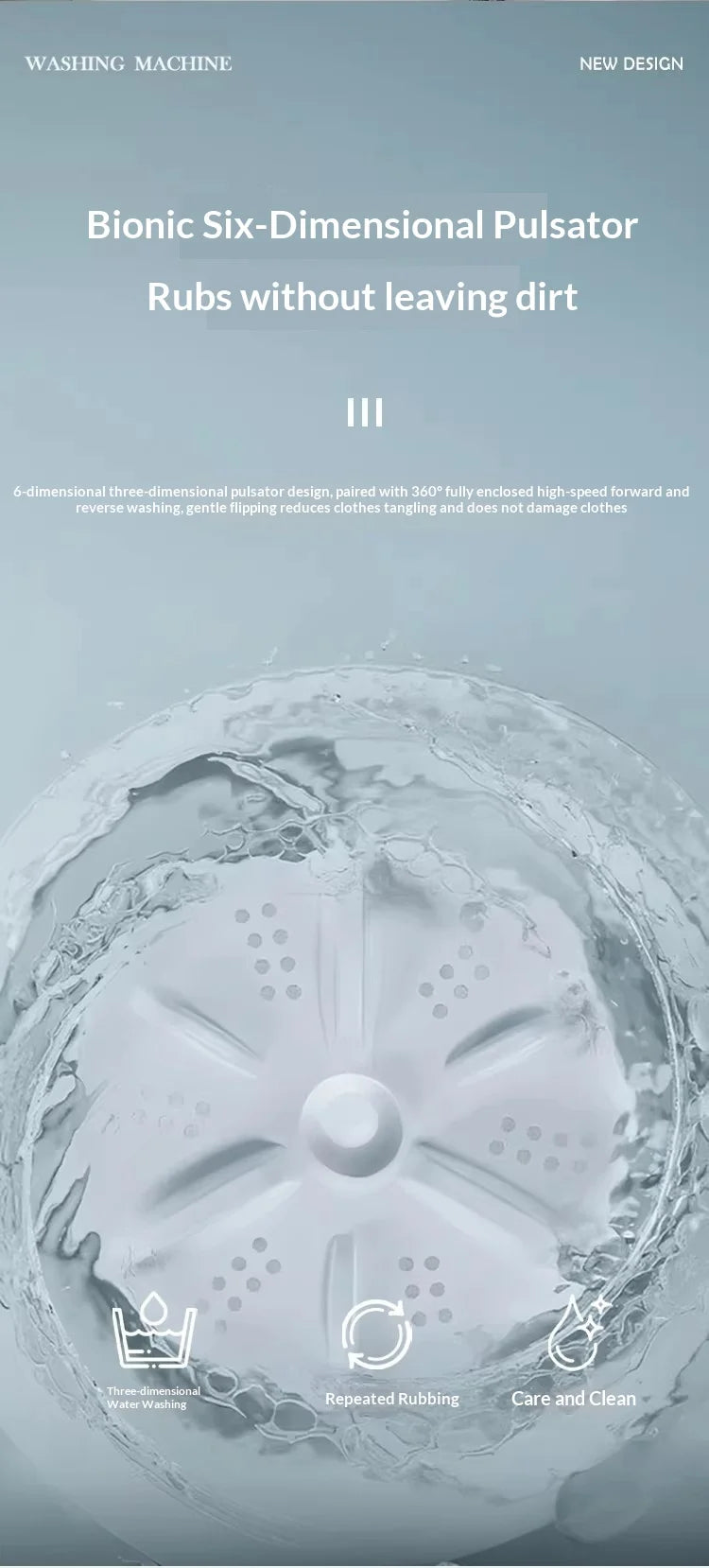 Mini Portable LED  Washing Machine 2L White 2000mAh Rechargeable Turbine Laundry Cup for Children’s Underwear Socks