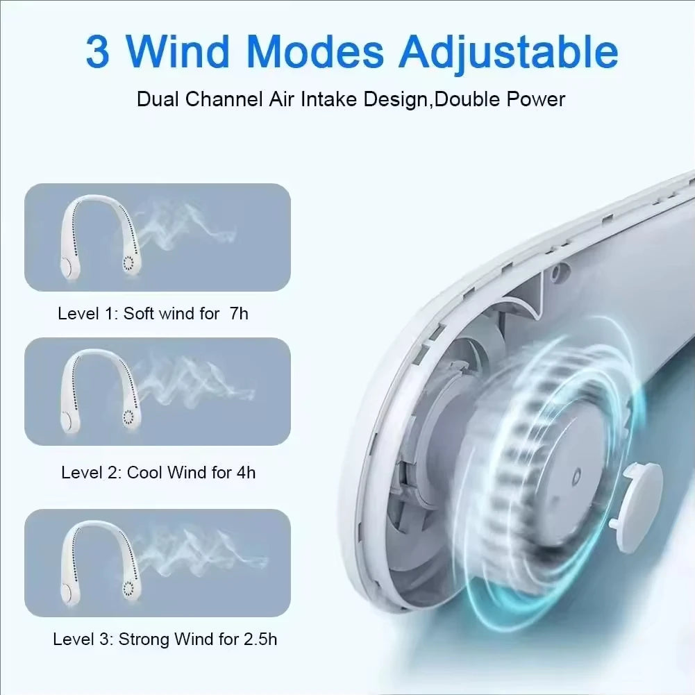 Portable Neck Fan USB – Personal Air Cooler