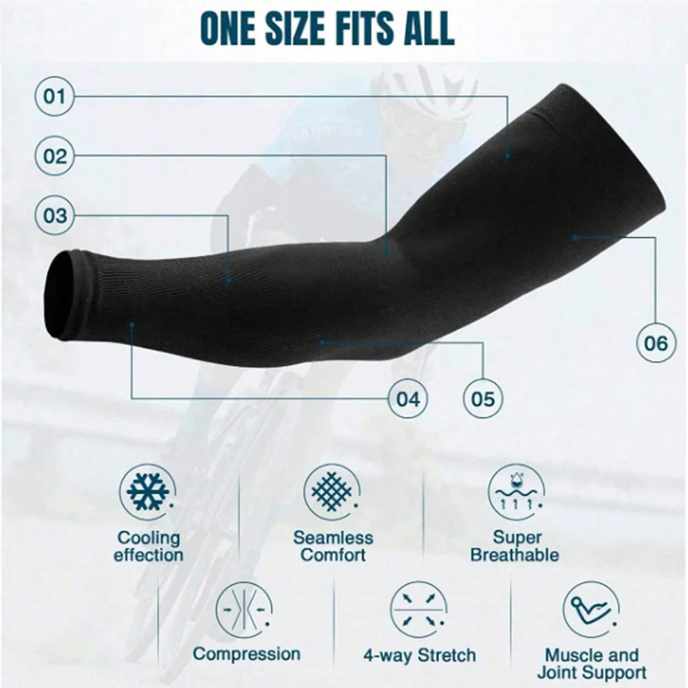 UV Protection Arm Sleeves – Cycling & Driving, 3 Pairs