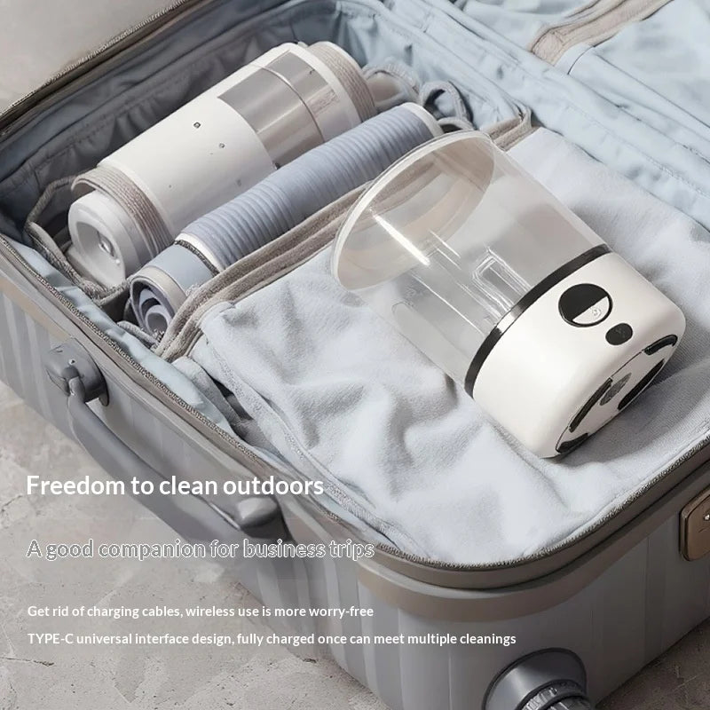 Mini Portable LED  Washing Machine 2L White 2000mAh Rechargeable Turbine Laundry Cup for Children’s Underwear Socks