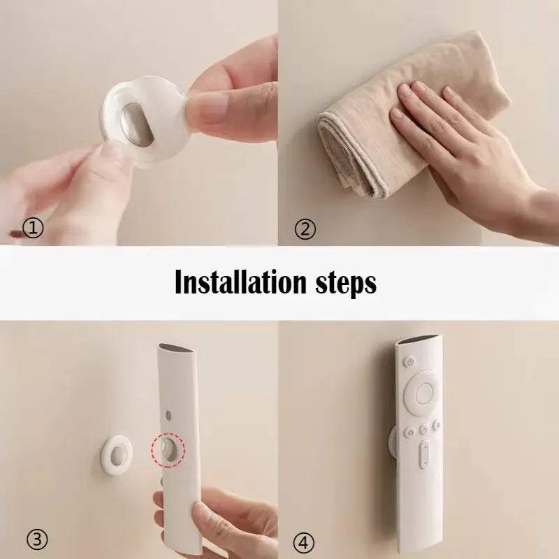 Magnetic Remote Control Holder – No Drill, 3pcs